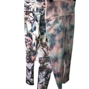 Evolution And Creation Leggings Womens Small S High Waisted Tie Dye Bundle Two